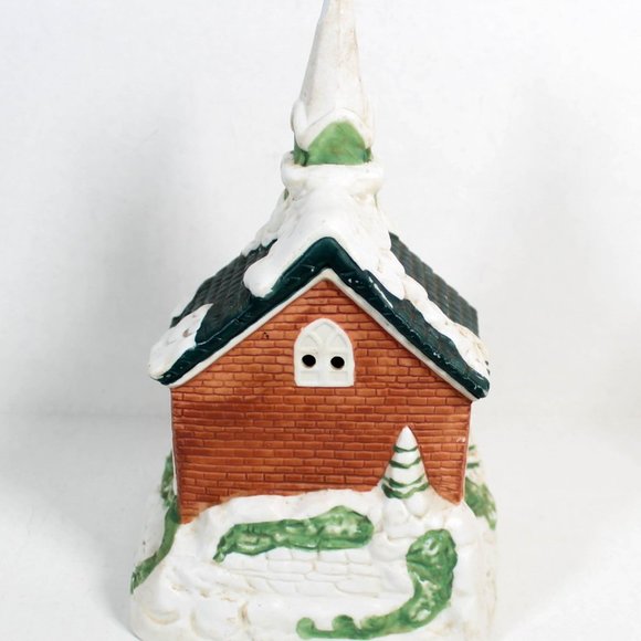 Retro Vintage 1960s Christmas Music Box Church Choir Porcelain Glass Figurine - Picture 10 of 16